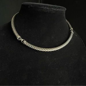 Vintage Sterling Silver Italy Renaissance Cable necklace